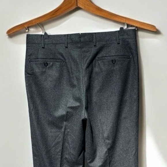 🌻NEW w.tags Vigano Gray Wool Straight Leg Flat Front Dress Pants Men's Size 36 - Picture 5 of 12